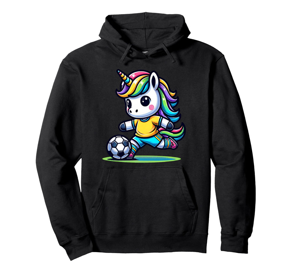 Footballer Unicorn Fans Soccer Team Hoodie - Casual Everyday Wear Unisex