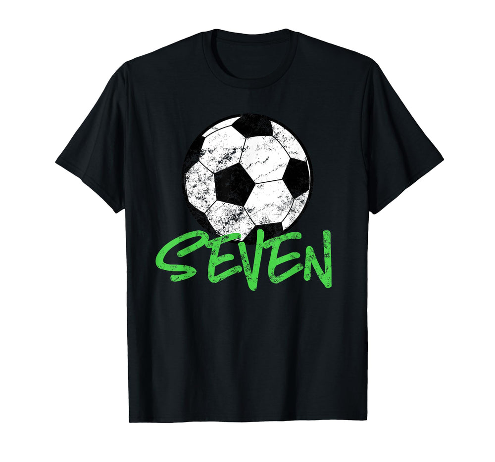 Soccer Player 7Th Birthday 7 Years T-Shirt - Streetwear Style Men Women