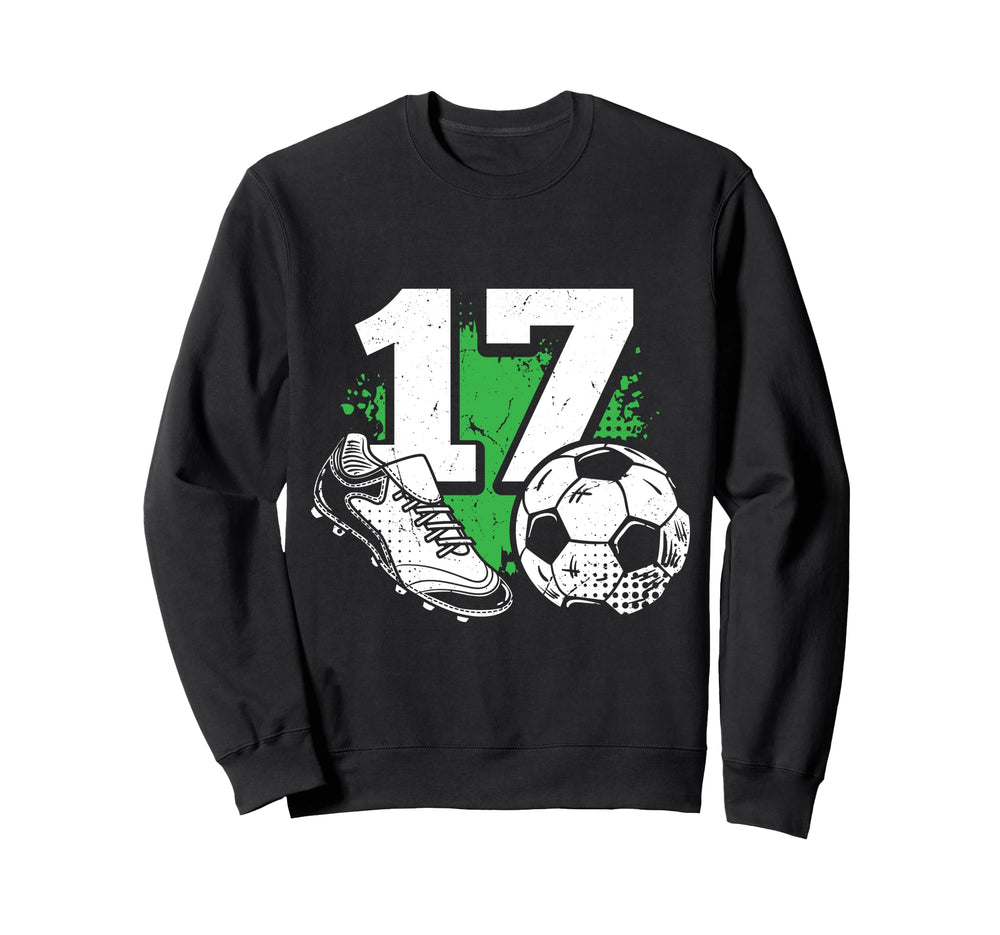 17Th Birthday Soccer Player Sweatshirt - Trendy Graphic for Adults