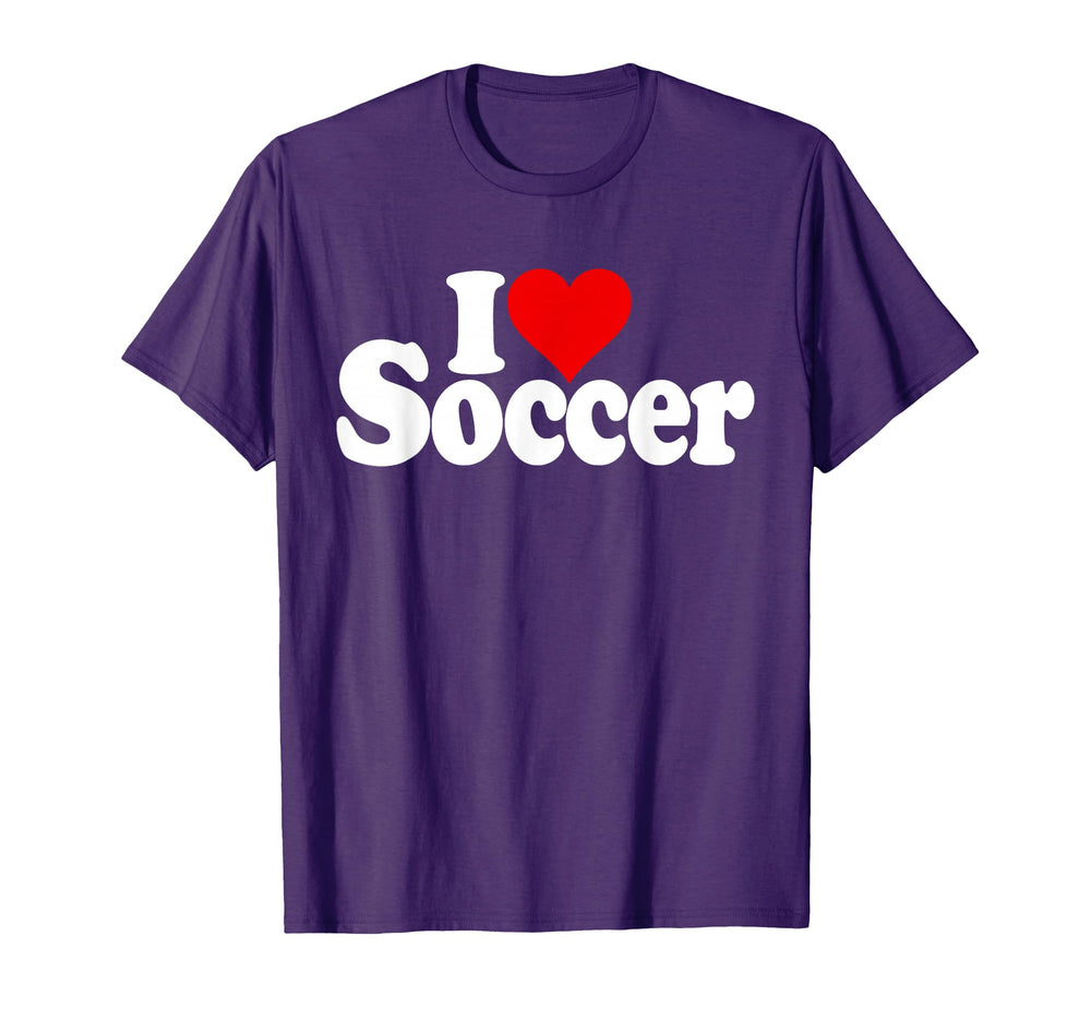 I Love Heart Soccer Football Sports T-Shirt - Streetwear Style Unisex