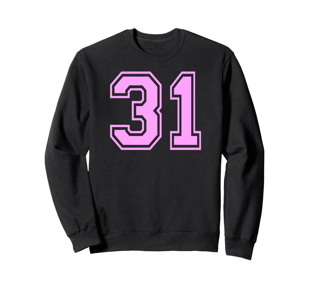 31 Number Thirty One Sports Varsity Sweatshirt - Trendy Graphic for Adults