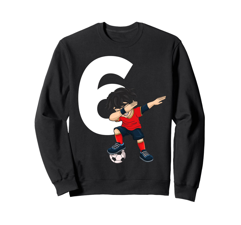 6 Soccer Birthday Gift Soccer Sweatshirt - Aesthetic Graphic for Adults