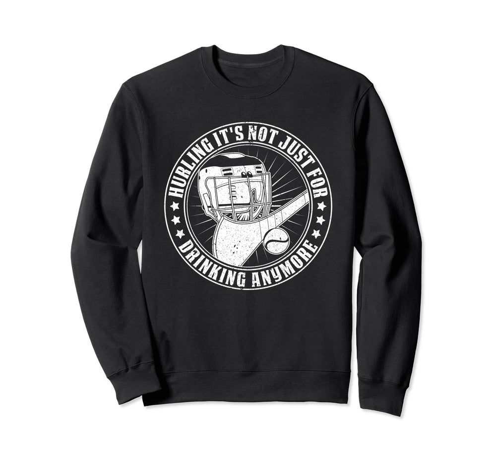Hurling Helmet Athletic Sweatshirt - Fun Novelty Design for Adults