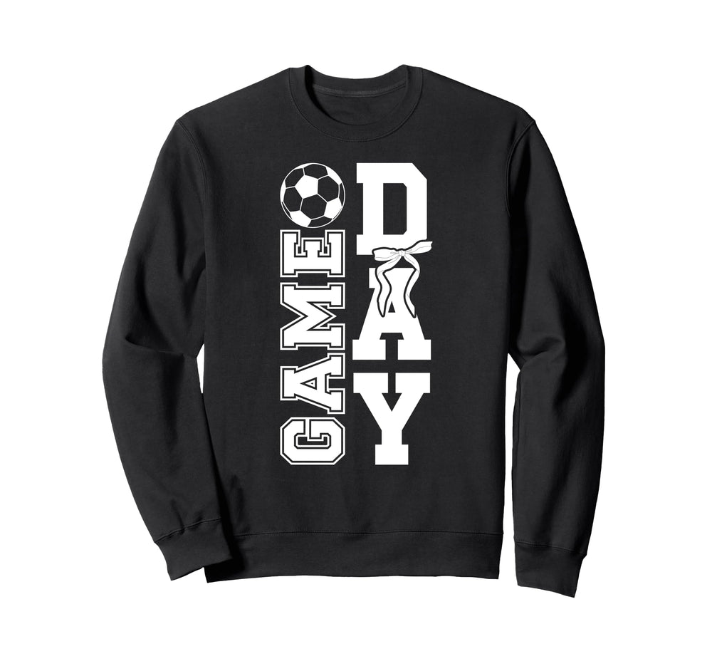 Soccer Game Day Bow Game Day Sweatshirt - Custom Art Print for Adults