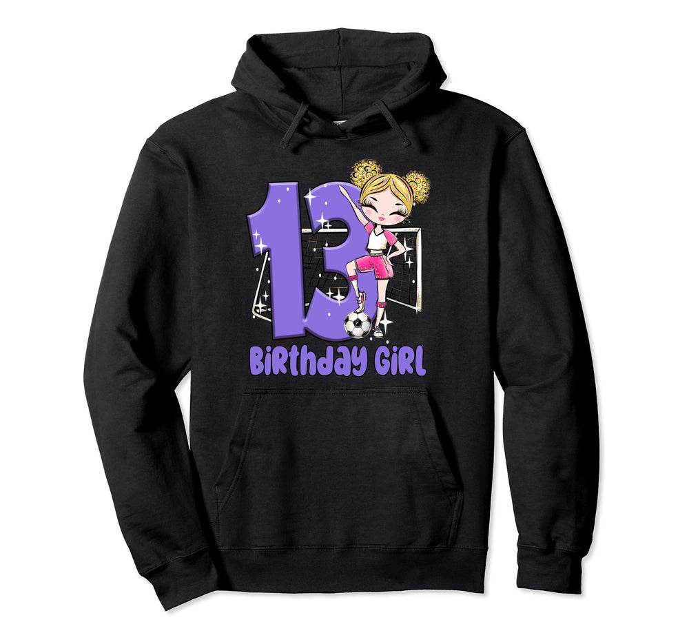 13Th Birthday Soccer Ball Net Party Hoodie - Fun Novelty Design for Adults