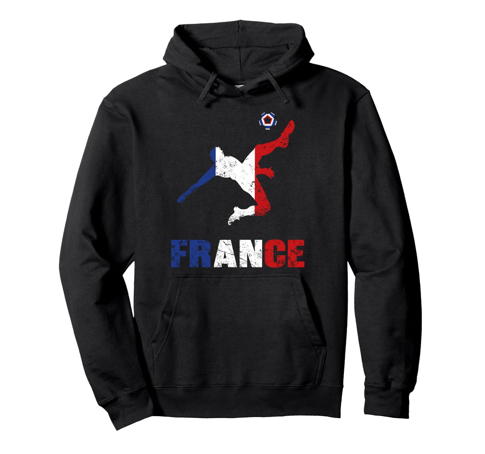 France Soccer Football Game Player Hoodie - Minimalist Print for Adults