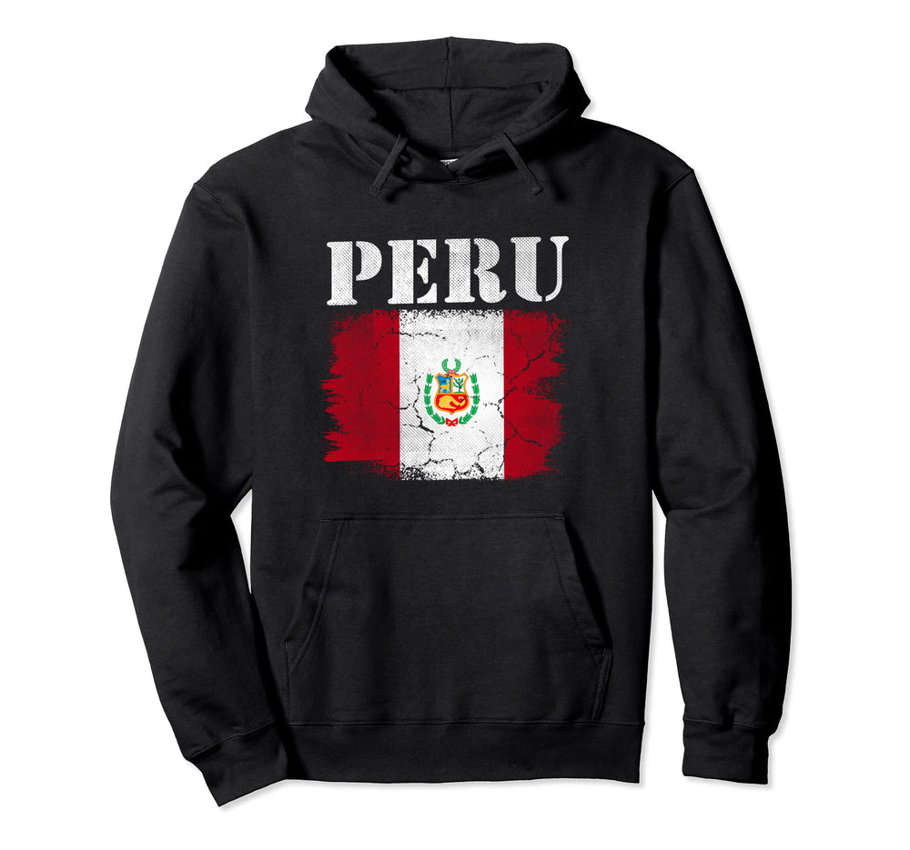 Peru Flag Patriotic Football Proud Hoodie - Novelty Apparel for Adults