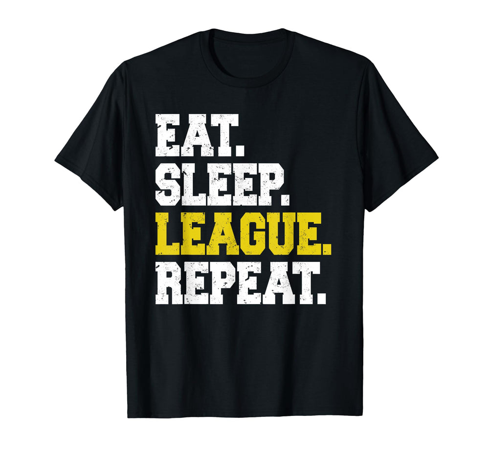 Eat Sleep League Repeat Game Gaming T-Shirt - Aesthetic Graphic for Adults