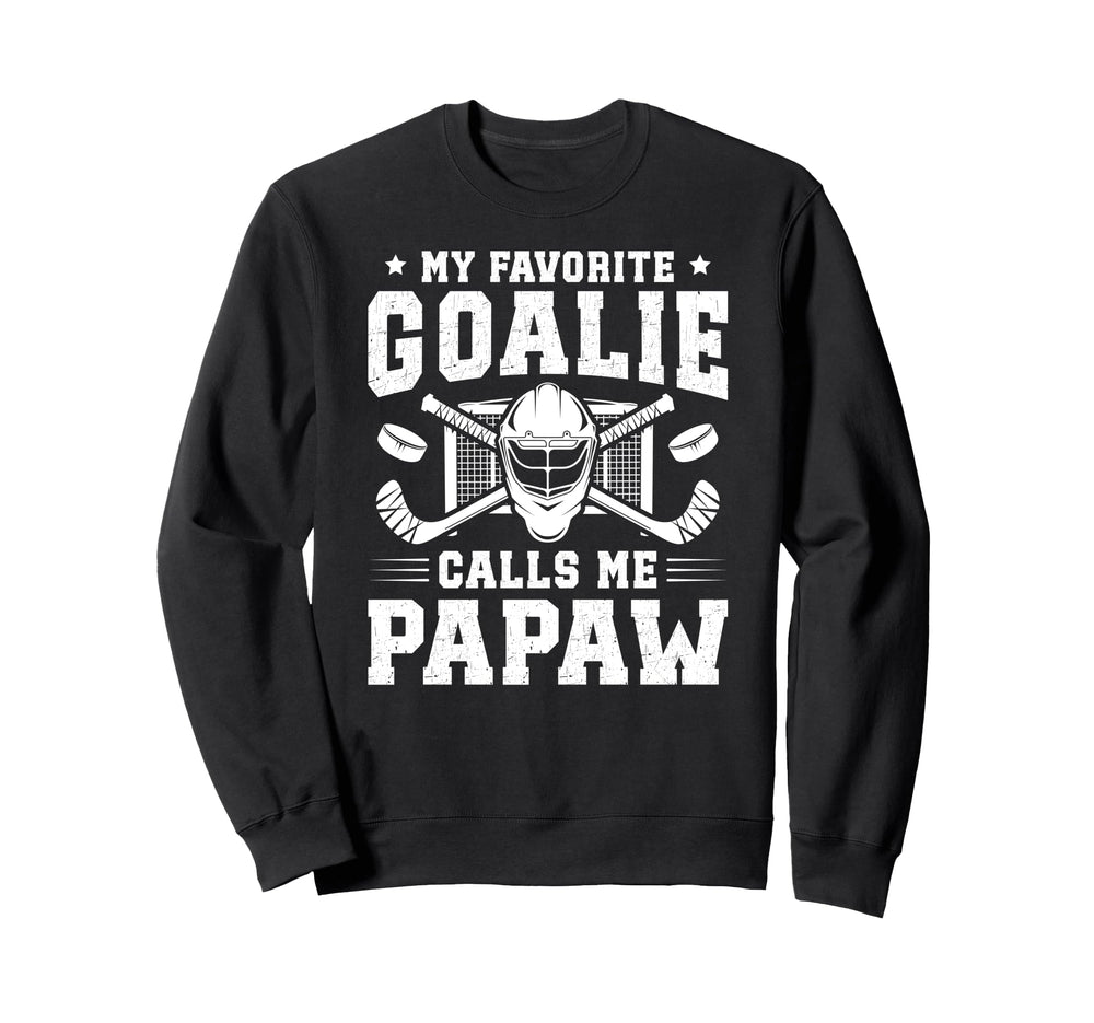 Proud Hockey Goalie Papaw Ice Hockey Sweatshirt - Custom Art Print Unisex