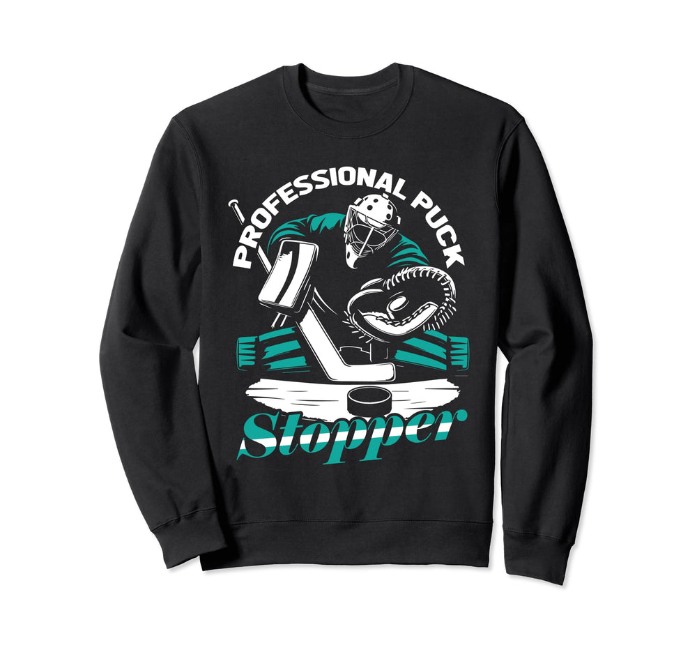 Goalie Puck Goalkeeper Ice Hockey Sweatshirt - Streetwear Style Men Women