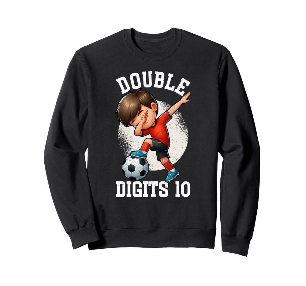 Double Digits Birthday Dabbing 10 Sweatshirt - Graphic Print for Adults