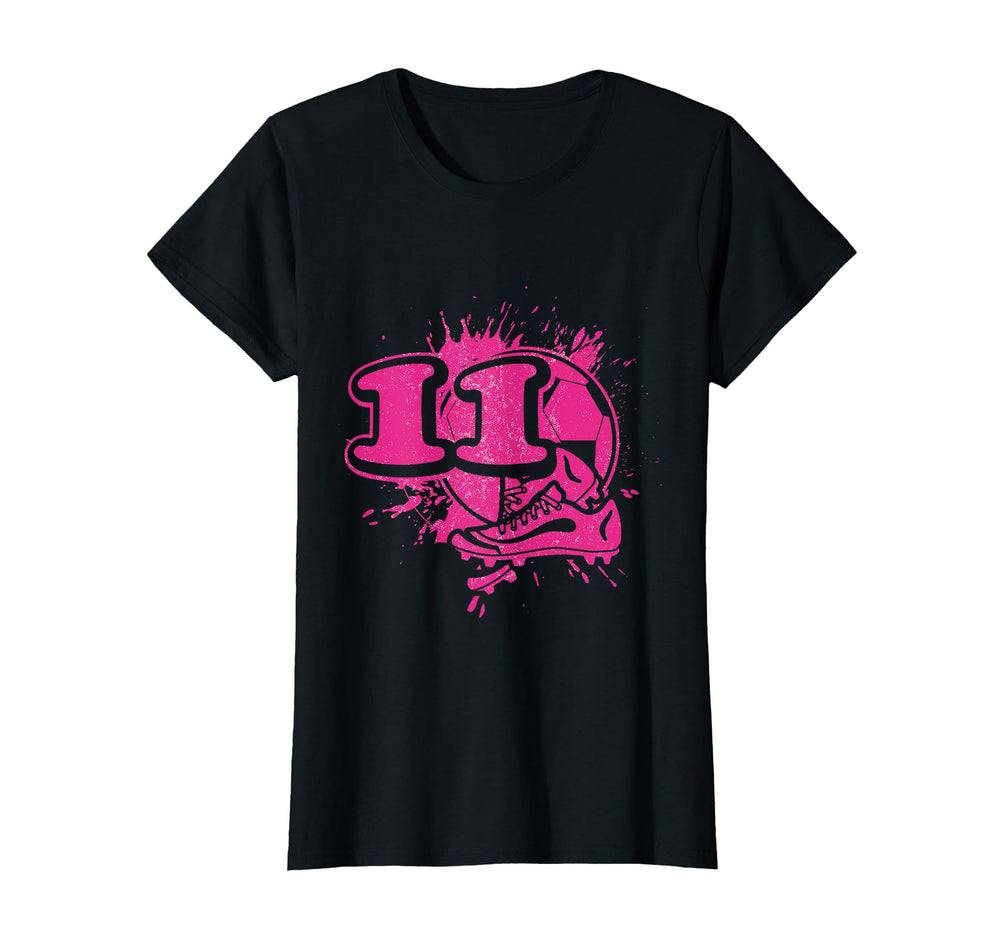 11Th Birthday Soccer Player T-Shirt - Fun Novelty Design Men Women