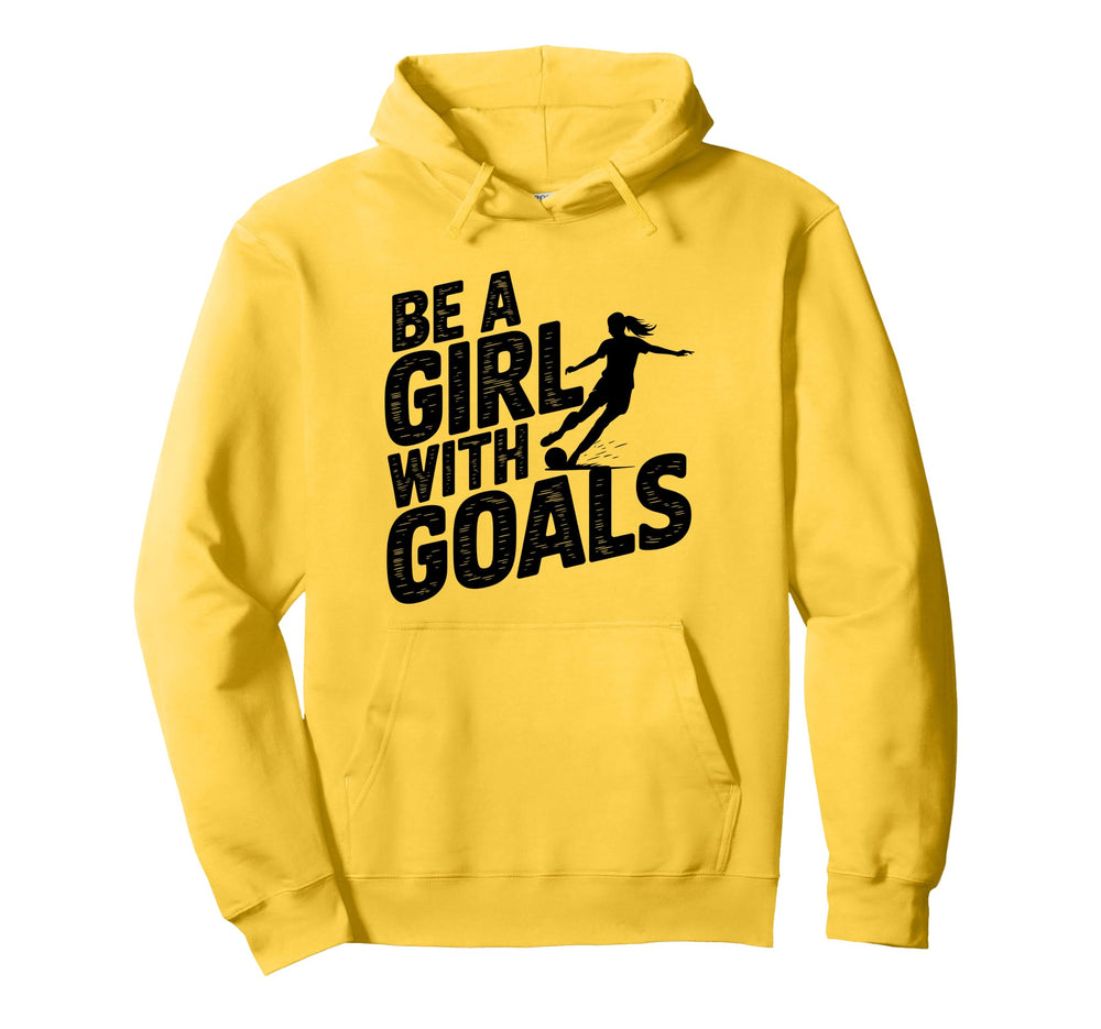 Be Goals Soccer Player Soccer Hoodie - Minimalist Print for Adults