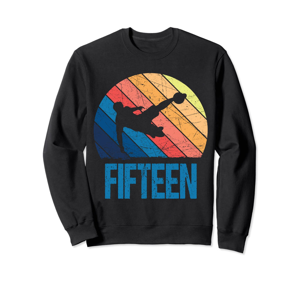 15Th Birthday Soccer 15 Years Old Sweatshirt - Aesthetic Graphic Men Women