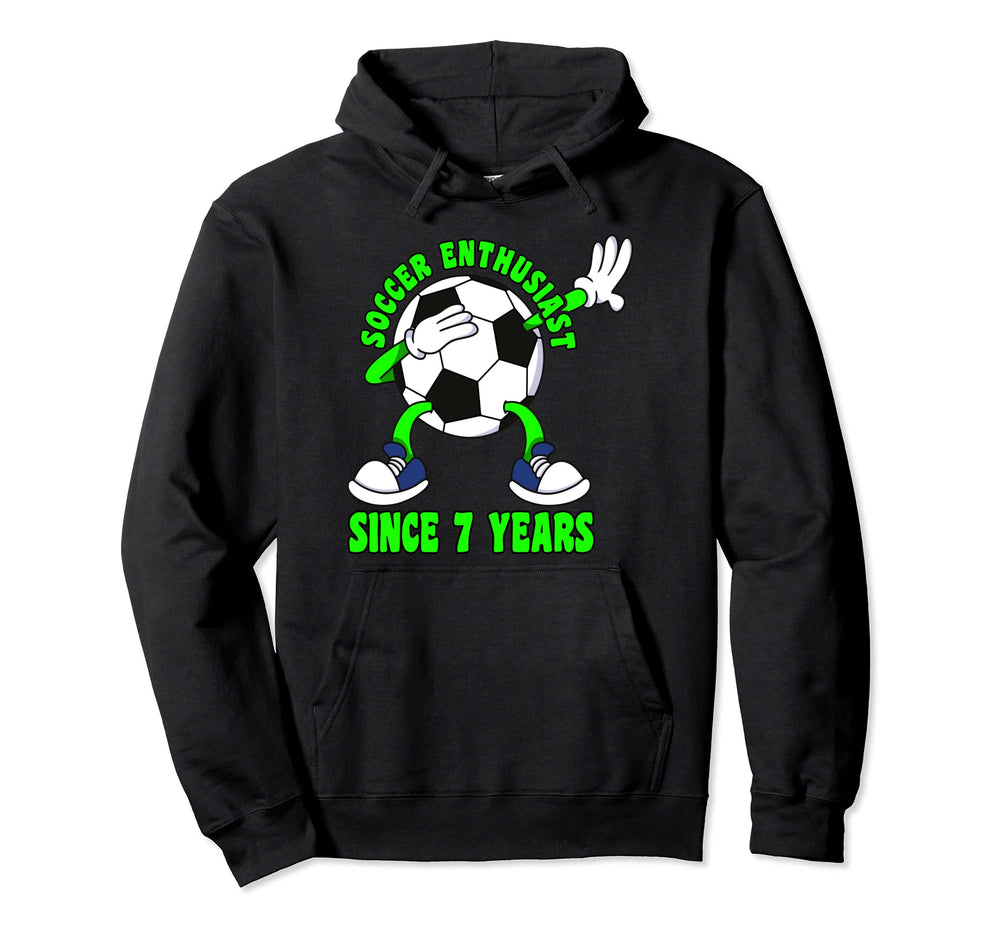 Happy 7 Birthday 7 Year Old Dabbing Hoodie - Unique Graphic Men Women