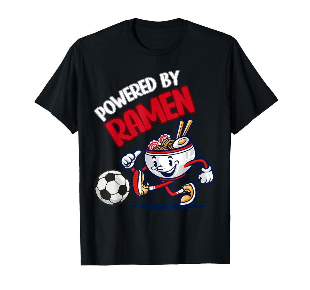 Powered Ramen Funny Ramen Bowl T-Shirt - Fun Novelty Design for Adults