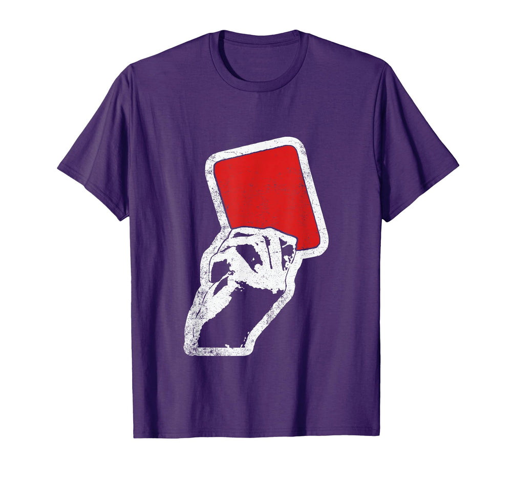Red Card Referee Football Coach Sports T-Shirt - Unique Graphic Unisex