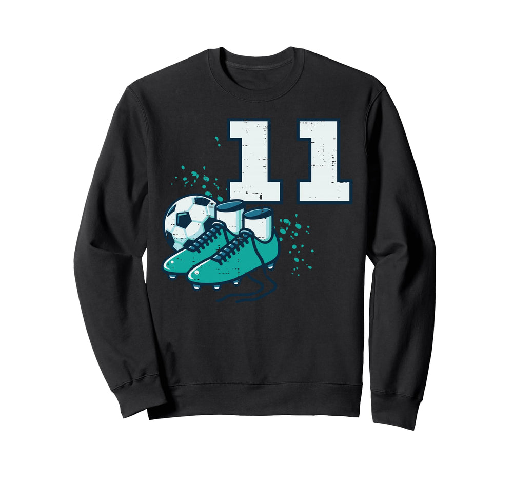 11Th Birthday Soccer Ball Shoes Sweatshirt - Casual Everyday Wear Unisex