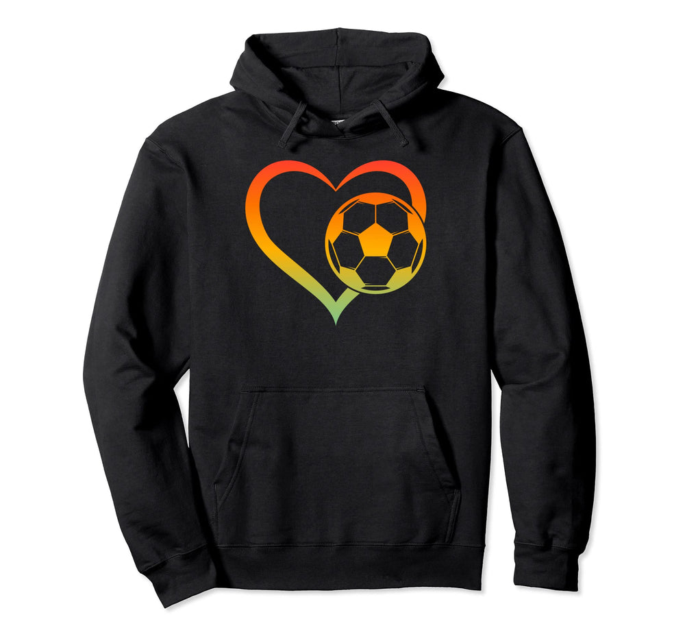 Soccer Player Soccer Heart Soccer Ball Hoodie - Trendy Graphic Men Women