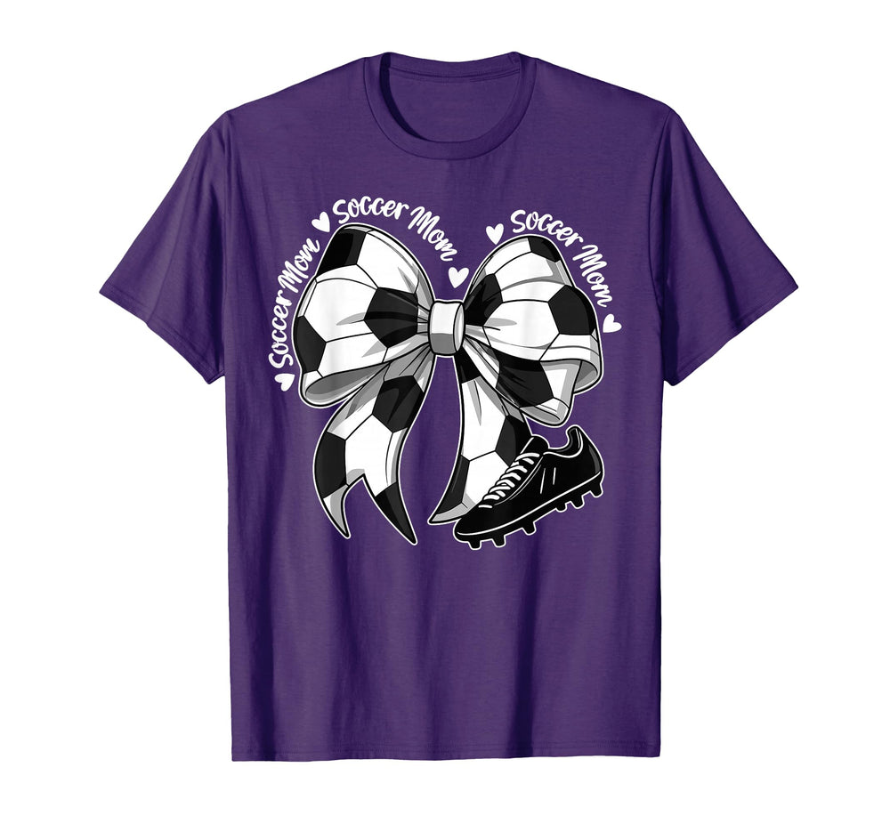 Soccer Mom Mama Coquette Bows Mothers T-Shirt - Streetwear Style Men Women