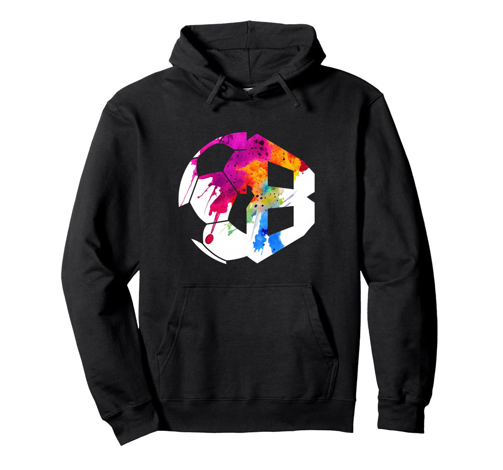Number 8 Years Soccer 8Th Birthday Hoodie - Casual Everyday Wear Unisex