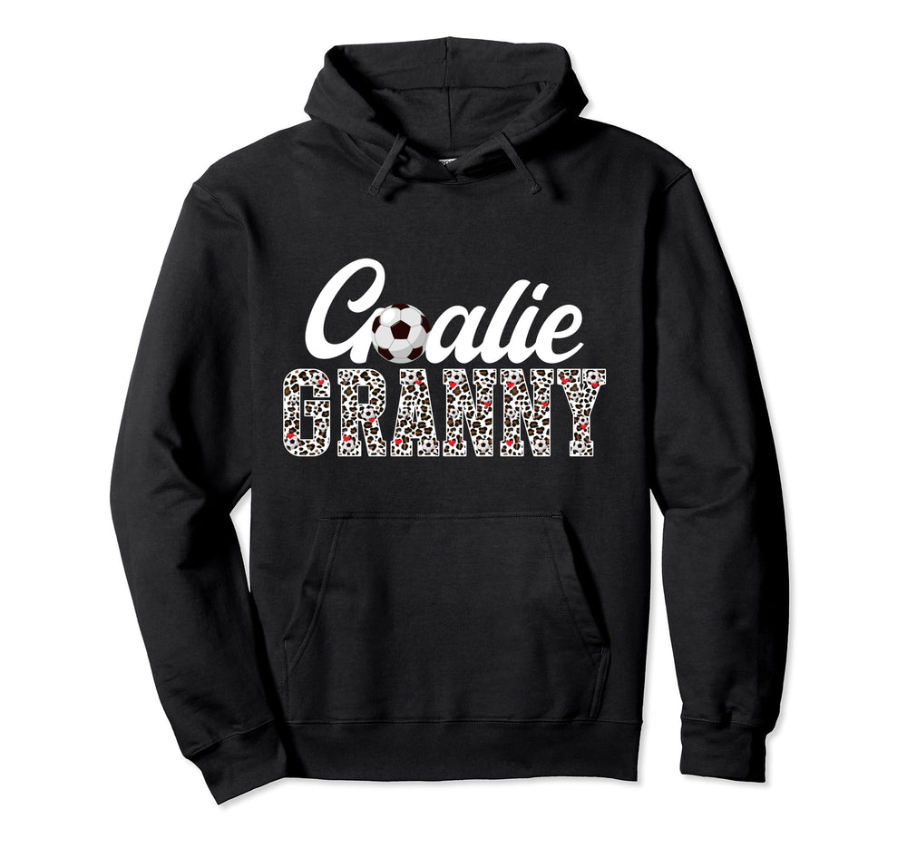 Soccer Goalie Granny Leopard Soccer Hoodie - Unique Graphic for Adults