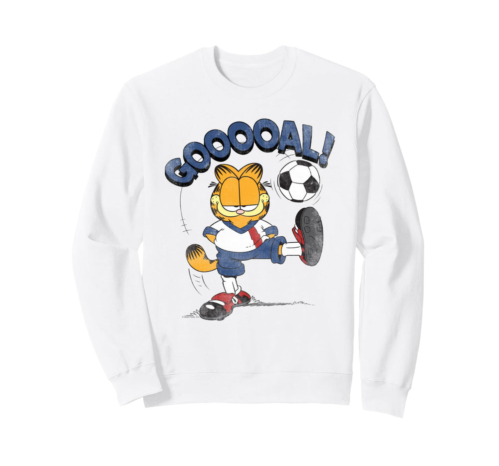 Garfield Soccer Goal Sweatshirt - Fun Novelty Design Men Women