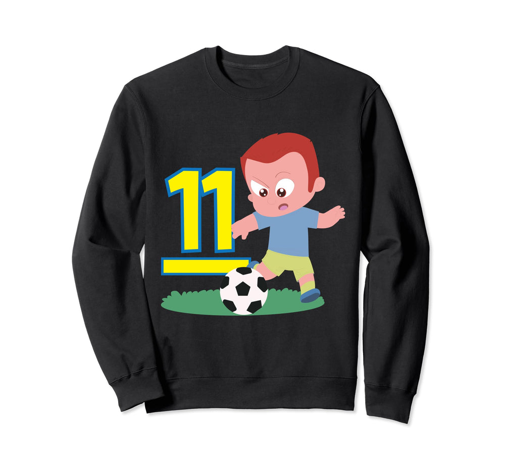 11Th Birthday 11 Years Soccer Sweatshirt - Aesthetic Graphic for Adults