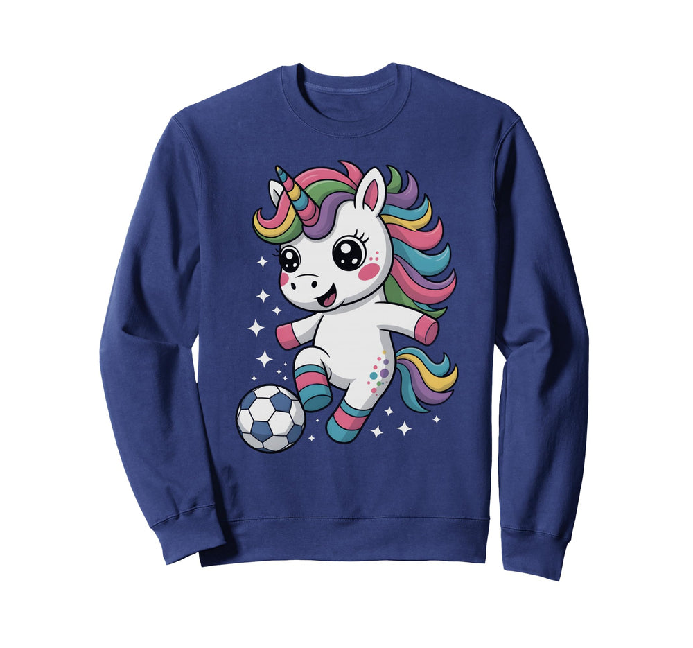 Soccer Just Who Loves Unicorn Score Sweatshirt - Trendy Graphic for Adults