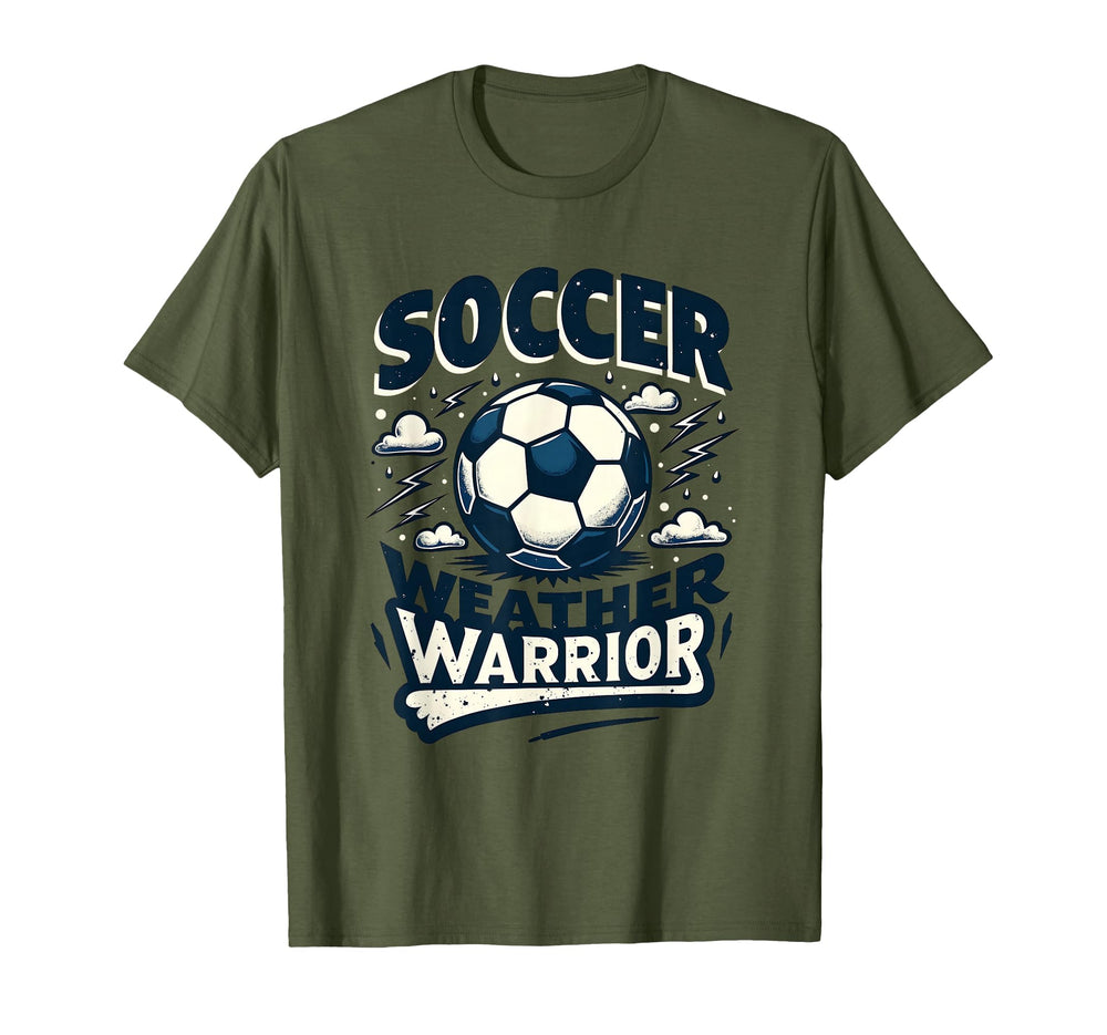 Soccer Weather Warrior Bold T-Shirt - Fun Novelty Design for Adults