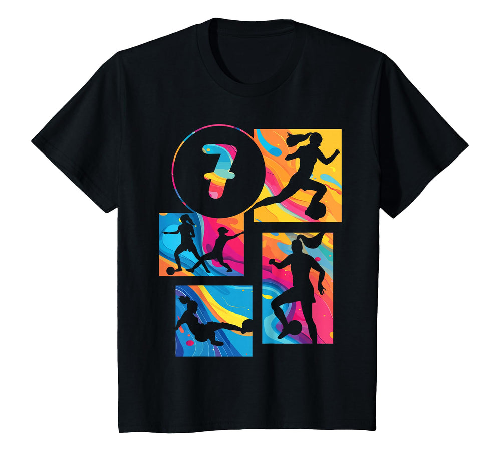 7Th Birthday Soccer Player T-Shirt - Casual Everyday Wear for Adults
