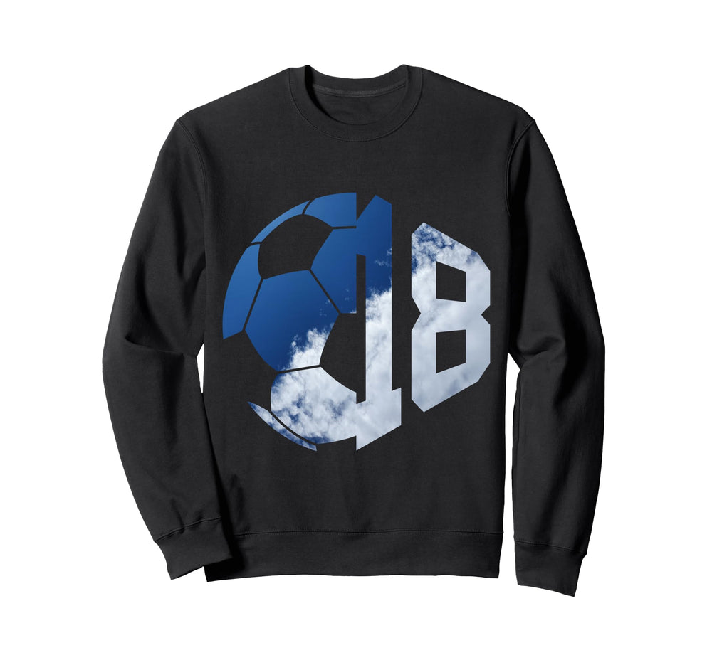 Number 18 Years Soccer 18Th Sweatshirt - Casual Everyday Wear Men Women