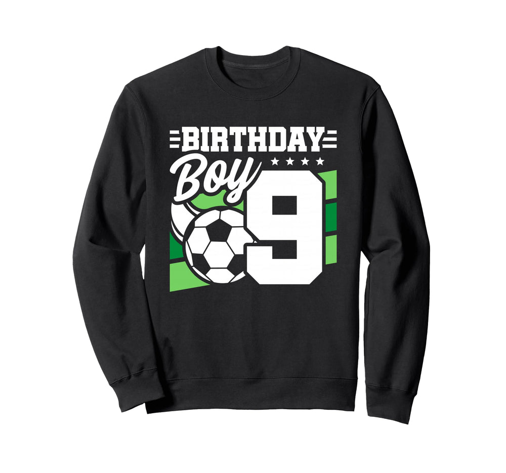 Soccer Birthday Party 9 Year Sweatshirt - Casual Everyday Wear Men Women