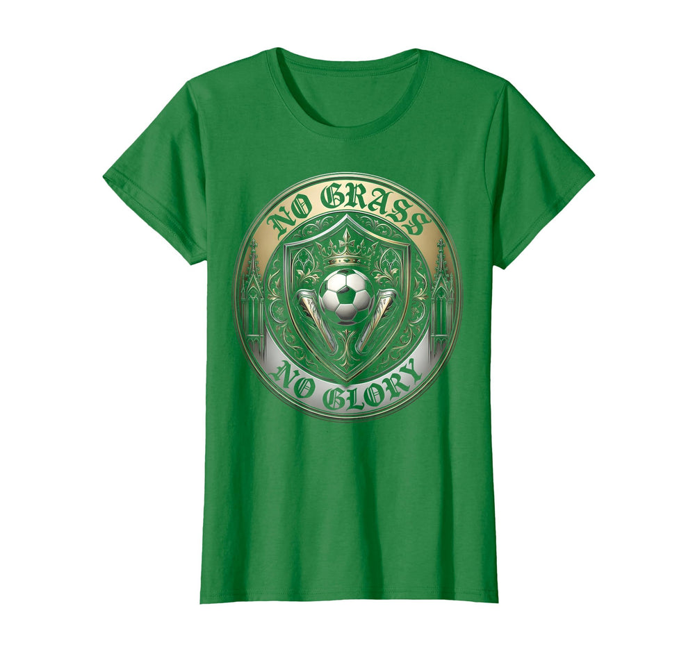 No Grass No Glory Soccer T-Shirt - Aesthetic Graphic Unisex