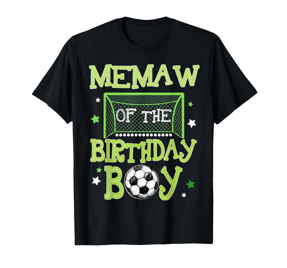 Memaw Birthday Soccer Family Matching T-Shirt - Fun Novelty Design Unisex