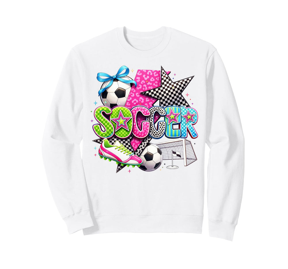 Colorful Soccer Player Sporty Pop Art Sweatshirt - Unique Graphic Men Women