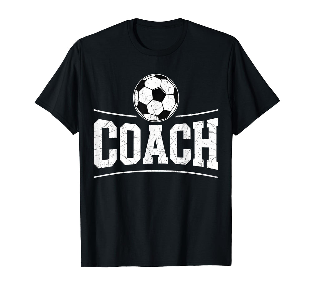 Soccer Coach Distressed Sports T-Shirt - Casual Everyday Wear Men Women