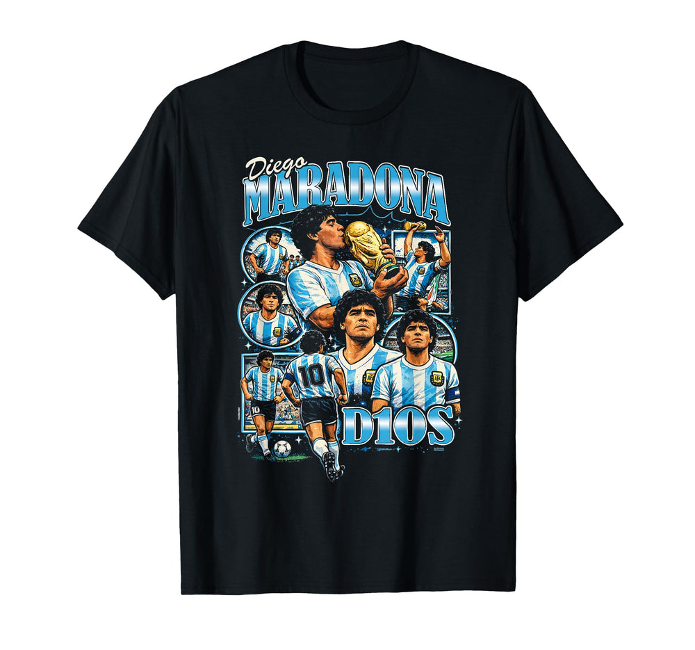 Diego Maradona 90S Bootleg Football T-Shirt - Aesthetic Graphic Unisex