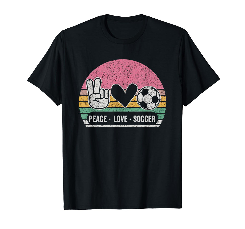 Peace Love Soccer Teen T-Shirt - Custom Art Print for Adults