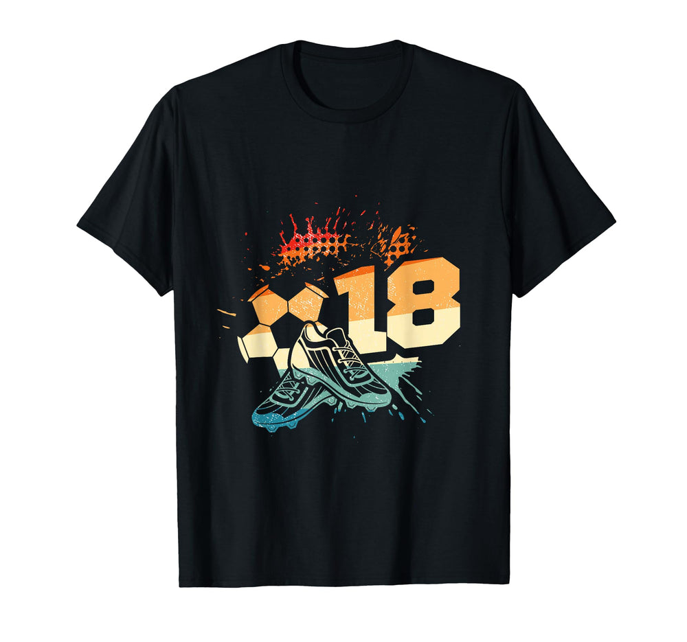 18Th Birthday Soccer Player T-Shirt - Aesthetic Graphic for Adults