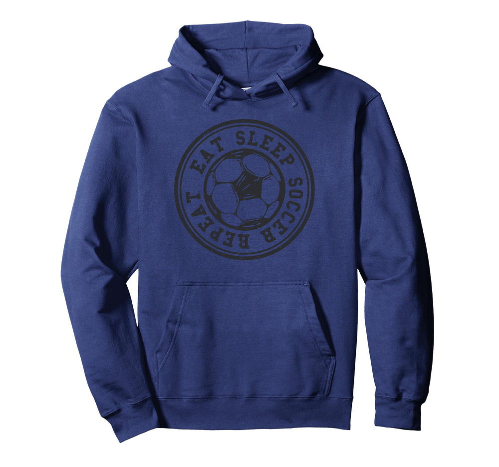 Eat Sleep Soccer Repeat Soccer Sports Hoodie - Unique Graphic Unisex