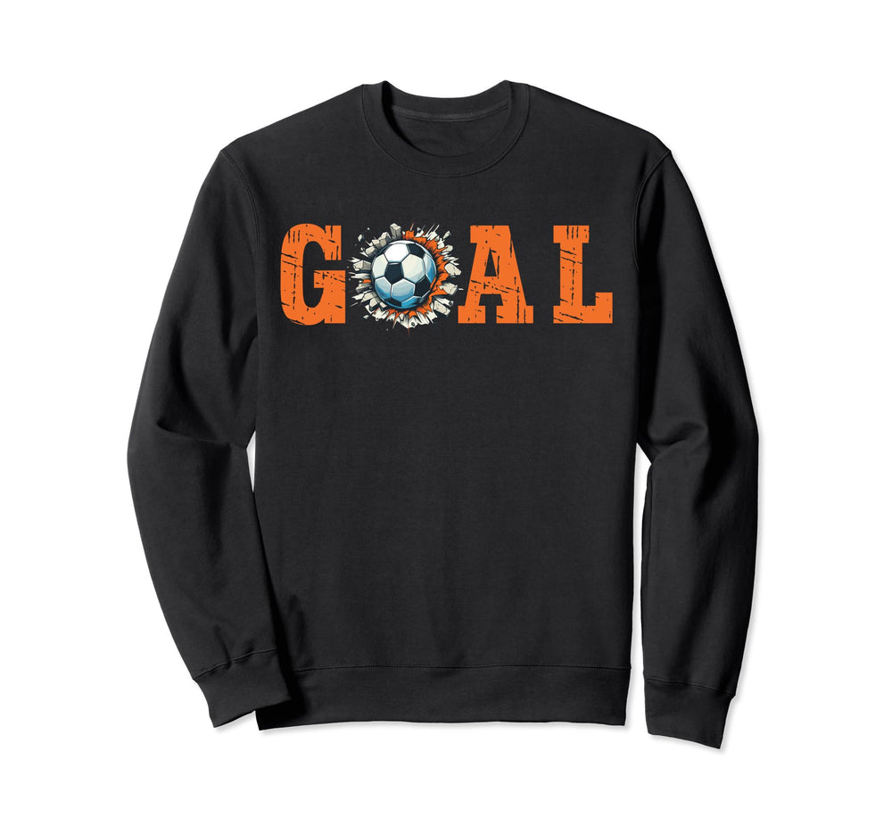 Goal Soccer Ball Break Wall Sweatshirt - Aesthetic Graphic for Adults