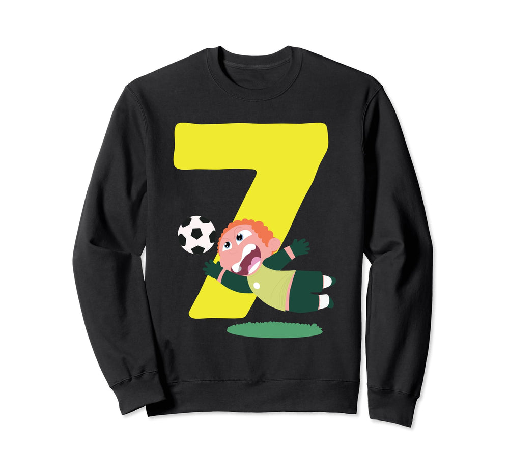 7Th Birthday 7 Years Soccer Sweatshirt - Streetwear Style for Adults