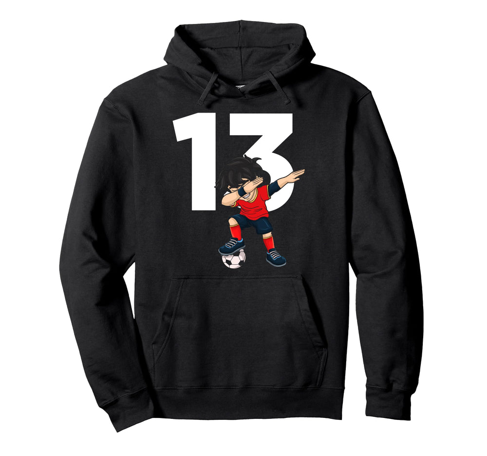 13 Soccer Birthday Gift Soccer Fan Sports Hoodie - Minimalist Print Unisex