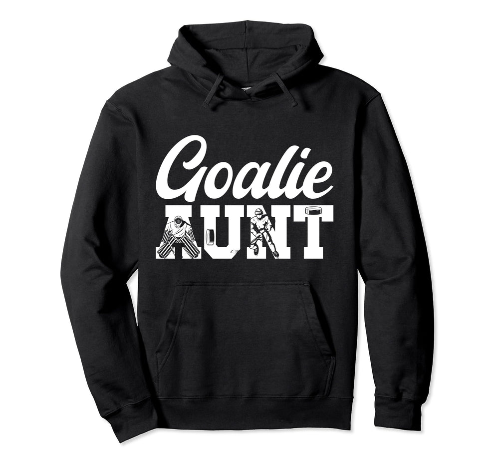 Ice Hockey Goalie Aunt Ice Hockey Hoodie - Minimalist Print Unisex