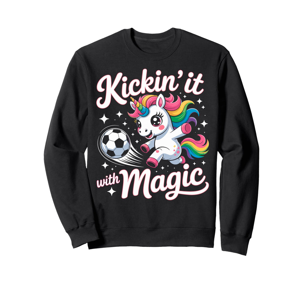 Unicorn Soccer Goalie Player Sweatshirt - Casual Everyday Wear Unisex