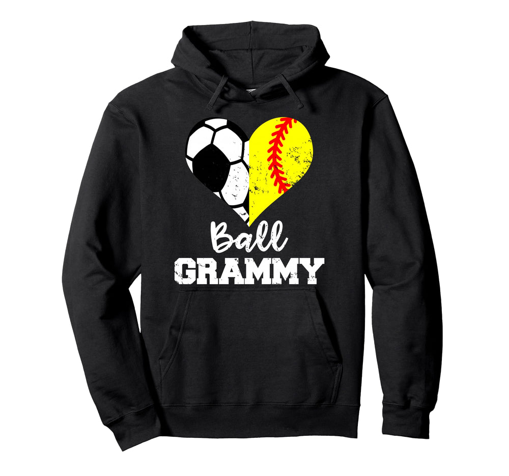 Ball Grammy Heart Funny Soccer Hoodie - Streetwear Style for Adults