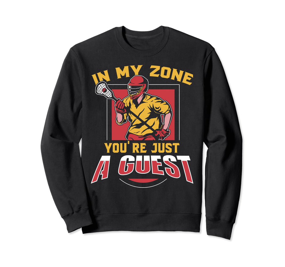 Goalkeeper Lacrosse Joke Player Sweatshirt - Minimalist Print for Adults