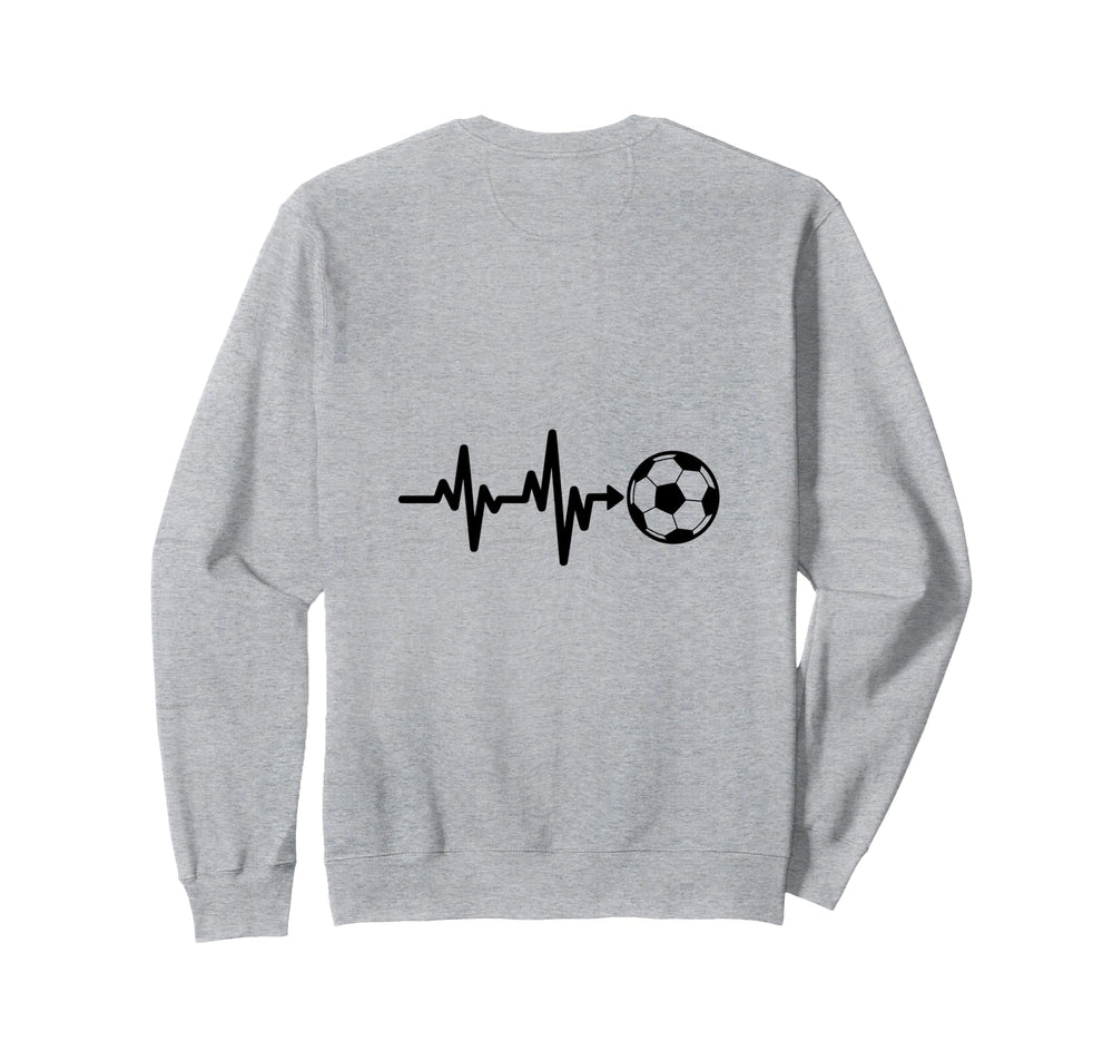 Soccer Heartbeat Football Pulse Sweatshirt - Aesthetic Graphic Unisex
