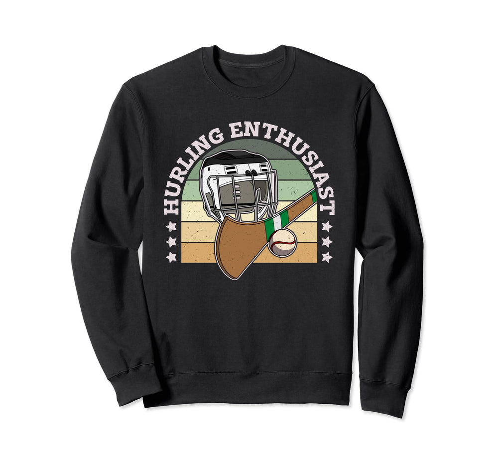 Hurling Helmet Athletic Sweatshirt - Fun Novelty Design Men Women